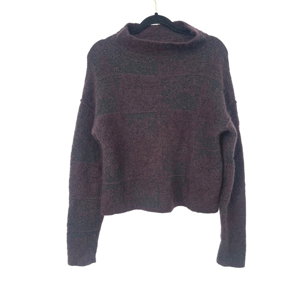 Sarah Pacini Mohair Merino Wool Women Sweater Purple One Size Art To Wear Italy